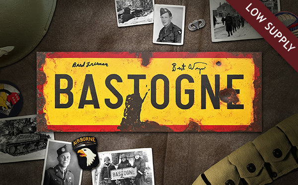 Bastogne 1944 city sign