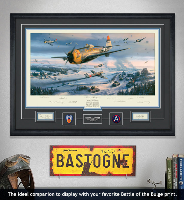 Bastogne 1944 sign art display