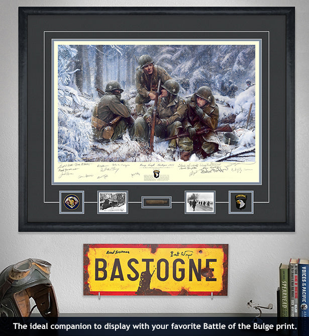 Hang Tough Bastogne 1944 sign art display