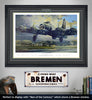 Autographed Masters of the Air Bremen sign with 100th Bomb Group art