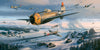 P-47s over Patton's Third Army driving towards Bastogne art print