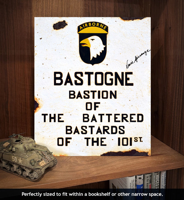 101st Airborne Bastogne 1944 sign 