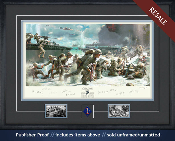 Marines invade Peleliu in 1944 art print