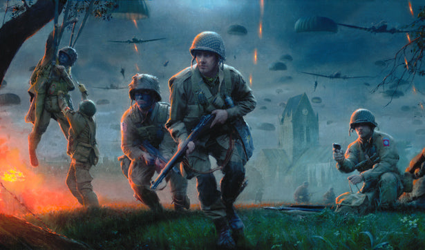 Brothers in Arms 101st Airborne D-Day print by Matt Hall – ValorStudios