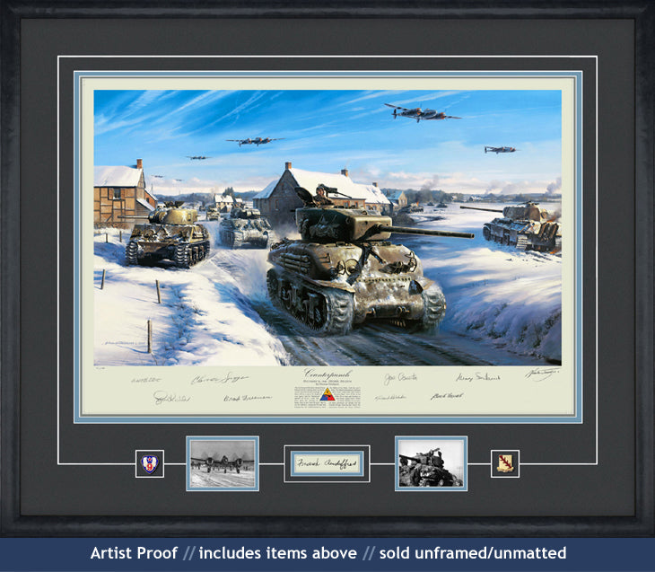 Third Armored Division Sherman tank art print