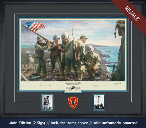 First flag raising on Iwo Jima art print